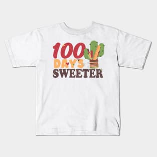 100 Days Sweeter Kindergarten Teacher Gift Kids T-Shirt